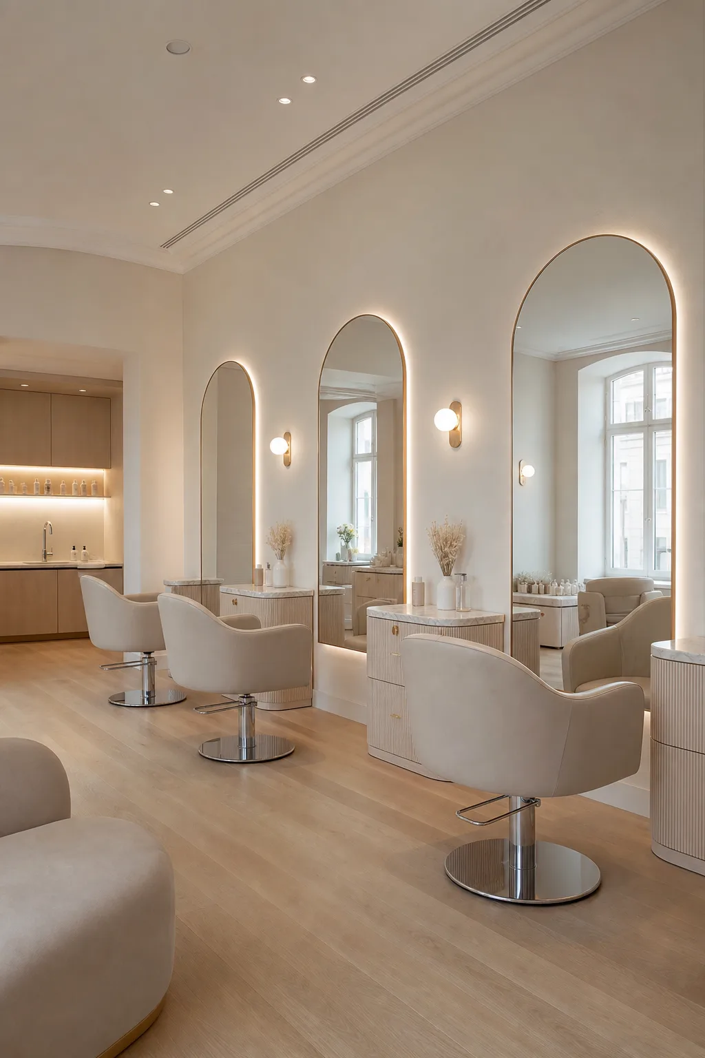 Интерьер зала салона красоты
